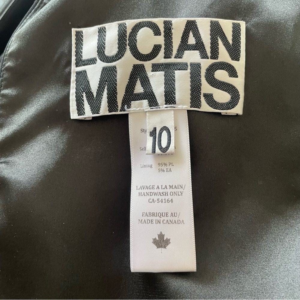 Lucian Matis Pleated High Neck Wide Leg Black Sleeveless Jumpsuit FW1975 EUC 10 - Picture 8 of 10